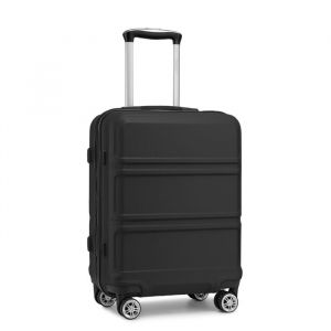 Valise Cabine Dure de Chariot à Coquille d'ABS de Bagage de 28 Pouces léger avec la Valise de Mode de 4 Roues, 100L, Noir