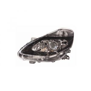 Phare avant gauche H1/H7/H7 fond noir Renault Clio 3 phase 2 2009-2012