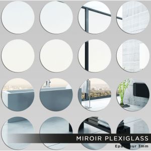 Kit Miroir Plexiglass - Ronds - kit 10x10 cm
