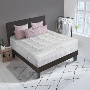 LITERIE | Ensemble Empereur 140x200 cm | Matelas Mémoire de forme + Sommier Bois | Ferme Bellecour