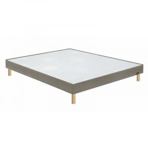 Bultex Sommier confort medium mediano deco 130x190 Chiné marron glacé - Blanc