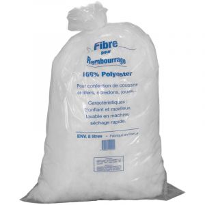 Home maison Sac de fibre de rembourrage Blanc 44x26x55 cm