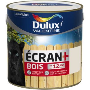 Image de Dulux Valentine Peinture bois satin écran+ 2 L - blanc crème