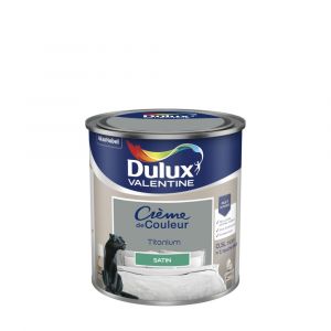 Dulux Valentine Peinture Crème De Couleur Satin Titanium 0.5 L