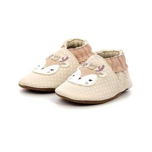 Robeez Garçon Fille Fancy Snow Chausson, Beige Clair, 27 EU