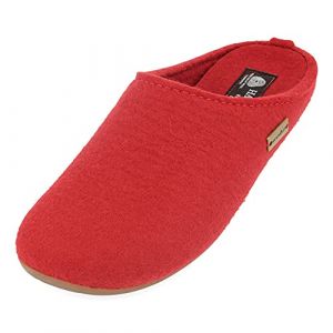 Haflinger Everest Fundus - Chaussons taille 44, rouge/rose