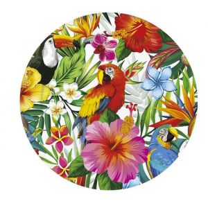 Image de Fiesta guirca FIESTAS | 6 Assiettes Jetables Hawaii (23 cm) - Décoration de Table pour Fêtes de Graduation et Célébrations Hawaïennes - Idéal pour Événements d'Été et Fêtes à Thème - Multicolore