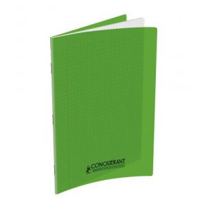 Image de Conquerant 100102976 - Cahier Classique piqué A4 couv. PP vert 96p./48 feuilles 90g/m², Séyès