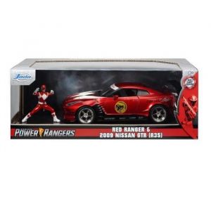 Jada Miniatures mont&eacute;es - Nissan Skyline GTR R-35 Power Ranger - avec figurine 1/24
