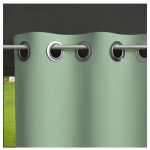 Soleil d'Ocre Rideau occultant &agrave; oeillets 135x250 cm boheme vert eau, par - Vert