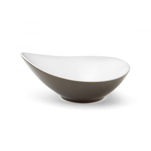 Medard de noblat Assiette creuse en Porcelaine Taupe foncé
