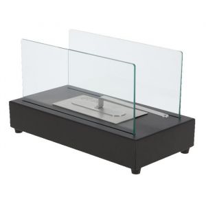 Fancy flames Cheminée de table rectangulaire bioéthanol Noir Esschert Design BV