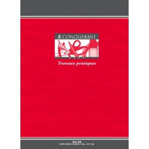 Conquerant 100101805 - Cahier Sept T.P. piqué A4 48p./24 feuilles 70/120g/m², Séyès/uni