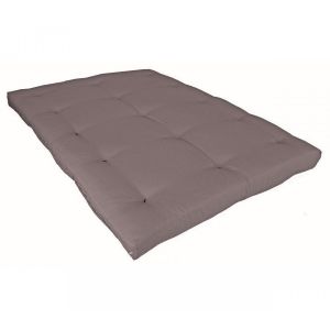 Terre de Nuit Matelas Futon Taupe - Coton 90x200