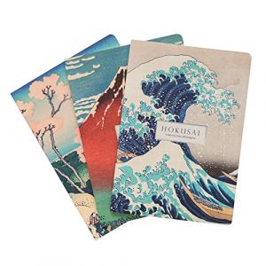 Kokonote - Lot de 3 Carnets Hokusai | Carnet de Notes A5, Notebook, Carnet de Voyage, Carnet de Recettes, Journal Intime