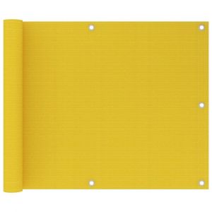 Écran de balcon brise pare vue protection confidentialité 75 x 600 cm PEHD jaune 02_0010197
