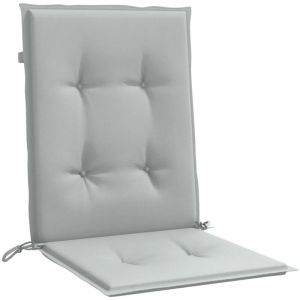 VidaXL Coussins de chaise à dossier bas lot de 2 gris clair mélangé, coussin, coussin de chaise, coussin de siège, coussin de canapé