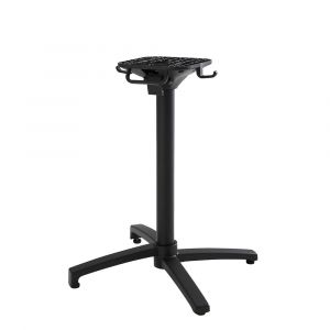Oviala Pied de table en aluminium inclinable et accroche sac 72 cm