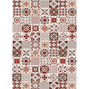 Mani Textile - Tapis Carreaux Piment Dimensions - 50x120