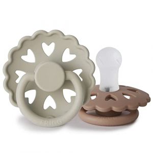 FRIGG Sucettes Fairytale 0-6 mois silicone The Emperor&rsquo;s New Clothes/Clumsy Hans lot de 2