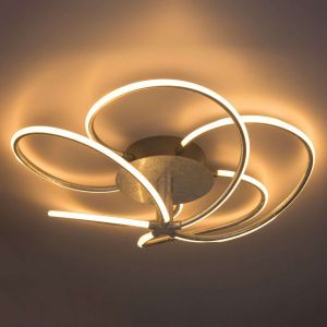 Globo Plafonnier LED argent Wave