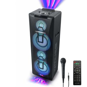 Image de Muse Enceinte M-1990 DJ à LED Party box double bluetooth + Micro - BT/CD/AUX/USB - 1000W