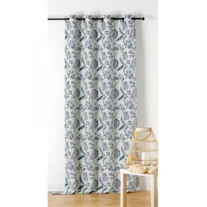 LINDER RIDEAU INDIENNE BLEU OUTREMER 140x240cm