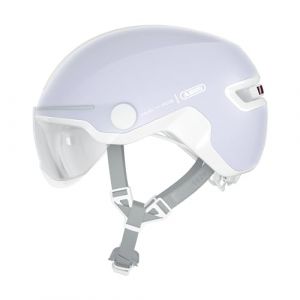 Abus HUD-Y ACE City Helmet - Stylish Bike Helmet with Visor and Magnetic, Rechargeable Rear LED Light - for Men and Women