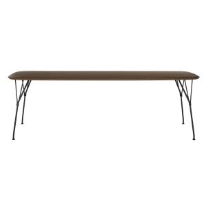 Kartell Table Rectangulaire Viscount Of Wood 240 Cm (Plateau En Noyer, Structure Noire - Bois Et M&eacute;tal)