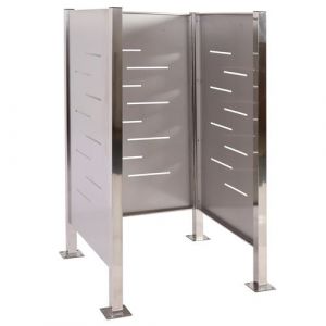 Cache-poubelle MENDLER HWC-J55 Range-poubelle, 150x85x85cm métal inox