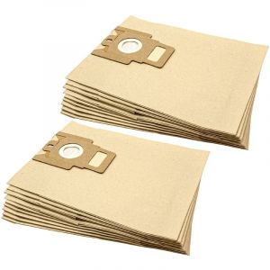 Vhbw 20x Sacs compatible avec Miele Flamenco 2000, Flamenco II, Floorcare aspirateur - papier, 28,5cm x 22cm, couleur sable