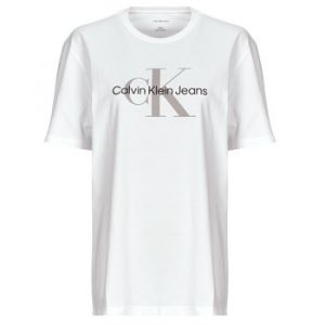 Calvin Klein T-shirt Jeans SS HERO MONOLOGO TEE 30S Blanc - Taille EU S,EU M,EU L