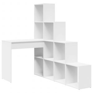 VidaXL Bureau D'angle Blanc Standard Bois Reconstitué Et Mdf