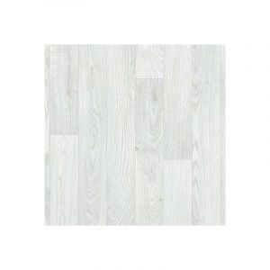 Décoweb Sol Vinyle Link - Imitation parquet blanc veinage gris - 2 x 6m