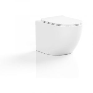 Image de WC suspendu blanc brillant en c&eacute;ramique sans bride - JAVOINE