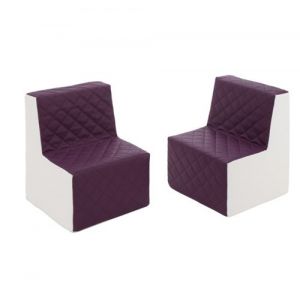 Ensemble de meubles en mousse blanc violet