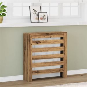 VidaXL Cache-radiateur chêne artisanal 78x20x82 cm bois d'ingénierie, bouchon de radiateur, cache-radiateur haut, radiateur à profil réduit