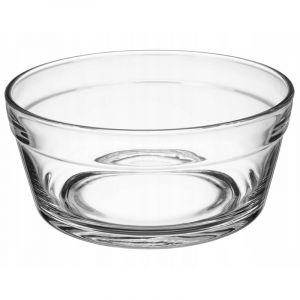 Saladier, bol de service, en verre, passe au lave-vaisselle, bol à fruits, bol à fruits, bol à dessert transparent, diamètre : 17 cm, 1 pièce - Kadax