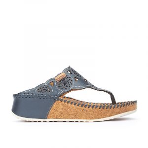 Pikolinos Tongs compensées cuir femme Marina