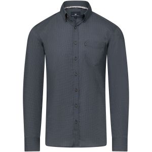State of Art Chemise Impression Gris Bleu Anthracite taille M
