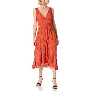 Image de Desigual Robe midi à imprimé mandalas Rouge - Taille 40