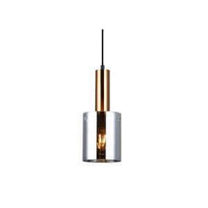Italux Suspension moderne Sardo verre fumé