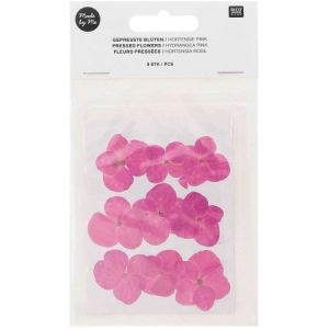 Rico Design Fleurs pressées - Hortensias - 2,5 à 3 cm - 9 pcs