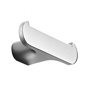 Image de INDA A2020BCR Mito Porte-manteau double mural, laiton, chrom&eacute;, 4 x 9 x 3 cm