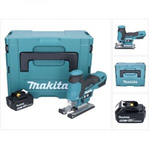Makita DJV 185 T1J Scie sauteuse pendulaire sans fil 18 V Brushless + 1x batterie 5,0 Ah + Makpac - sans kit chargeur