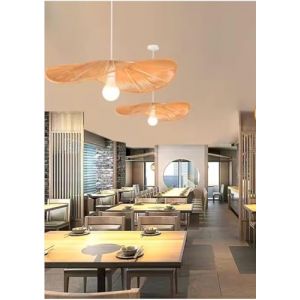 Suspension luminaire Bohème en corde, couleur Beige 40 x12 cm.Luminaire d'intérieur.