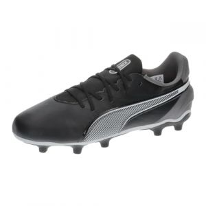 Puma King Match FG/AG Jr Soccer Shoe, Black White-Cool Dark Gray, 38 EU