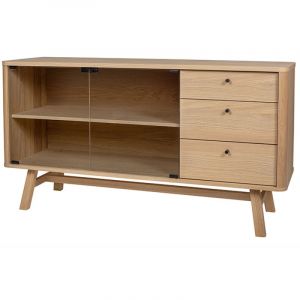 Image de Buffet Design en Bois "Skagen" 140cm Naturel Prix