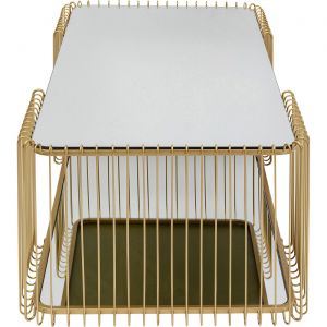 Kare Design Table basse Wire Double 120x60cm laiton