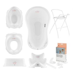 Ensemble de baignoire pour bébé - HYLAT BABY - Huge Me - Blanc - Ergonomique - Pour nouveau-né